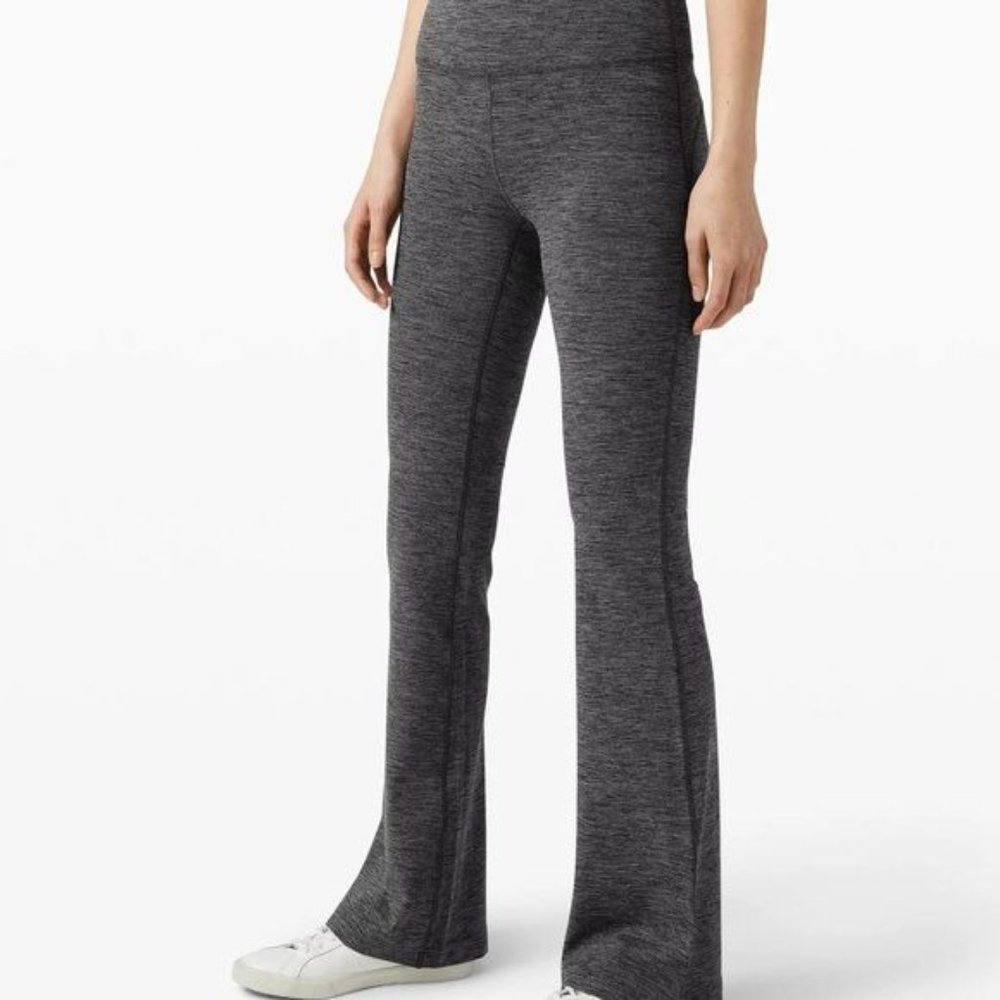 Lululemon Flare Textured Gray Yago Athleisure Pants - Picture 7 of 7